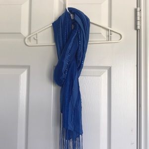 Blue Scarf With Sparkles